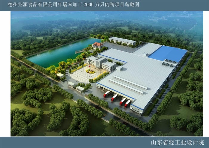 19111S德州業(yè)源食品有限公司年屠宰加工2000萬只肉鴨項目